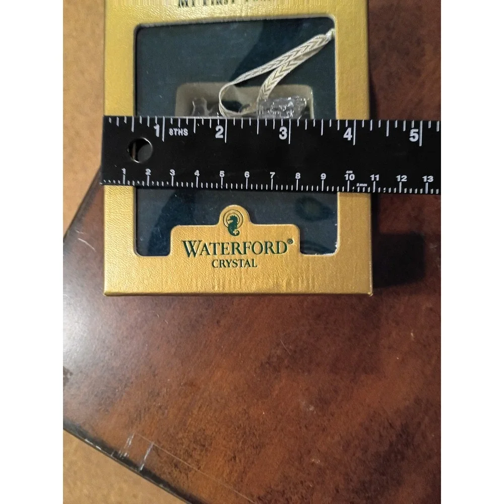 Waterford Crystal My First Train Ornament Clear Lead Glass Steam Engine Boxed